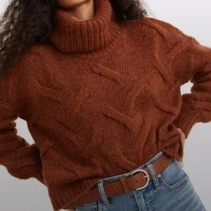 Madewell Somervell modern cable turtleneck sweater